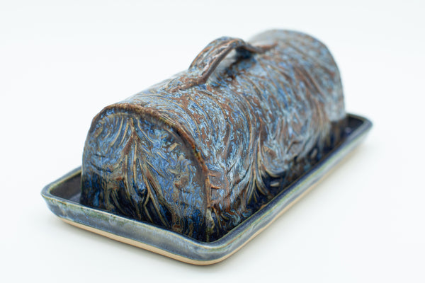 Butter dish in Starry Night glaze