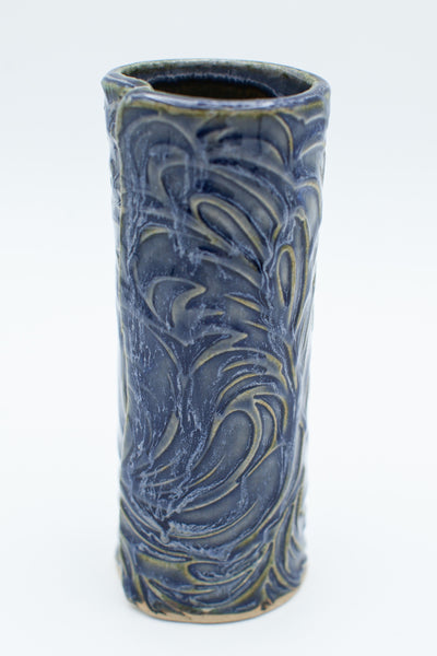 Vase with texture and Blue glaze