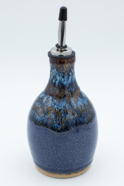 Oil bottle in Starry Night glaze