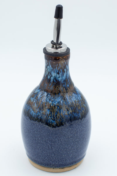 Oil bottle in Starry Night glaze