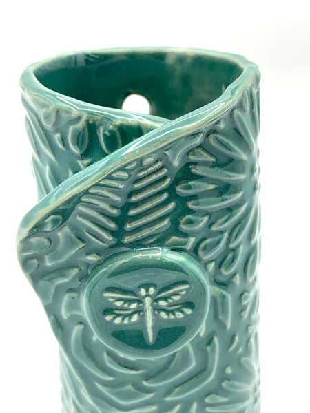 Wall pocket in Teal glaze
