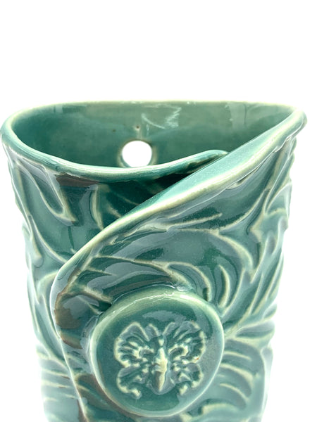 Wall pocket in Teal glaze