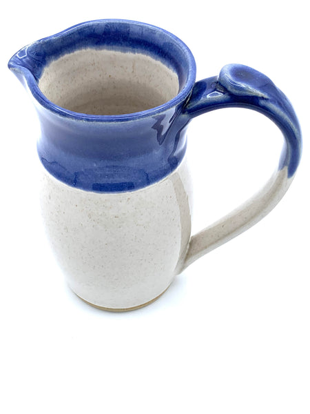 Pitcher in Spiced cream and blue glaze