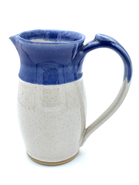 Pitcher in Spiced cream and blue glaze