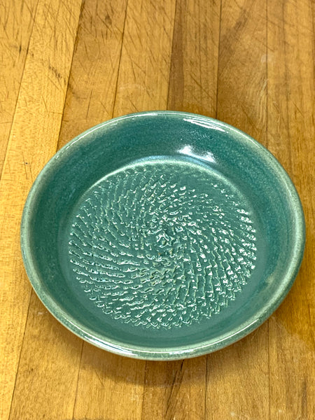 Garlic grater in teal glaze