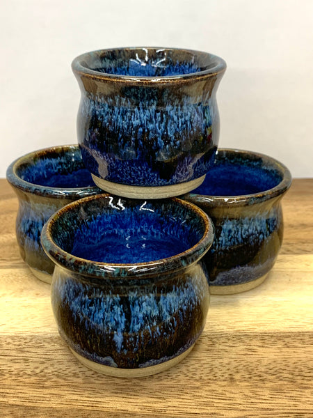 Handmade Stoneware Sake’ set - Starry Night Glaze