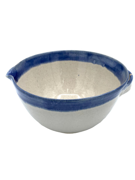 Mixing bowl in Spiced cream and Blue glaze