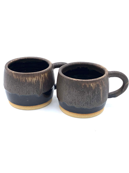 Espresso cup in Brown and Tan glaze