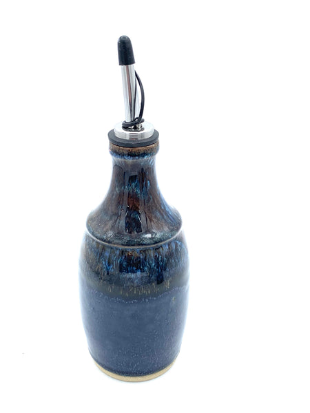 Oil bottle in Starry Night glaze