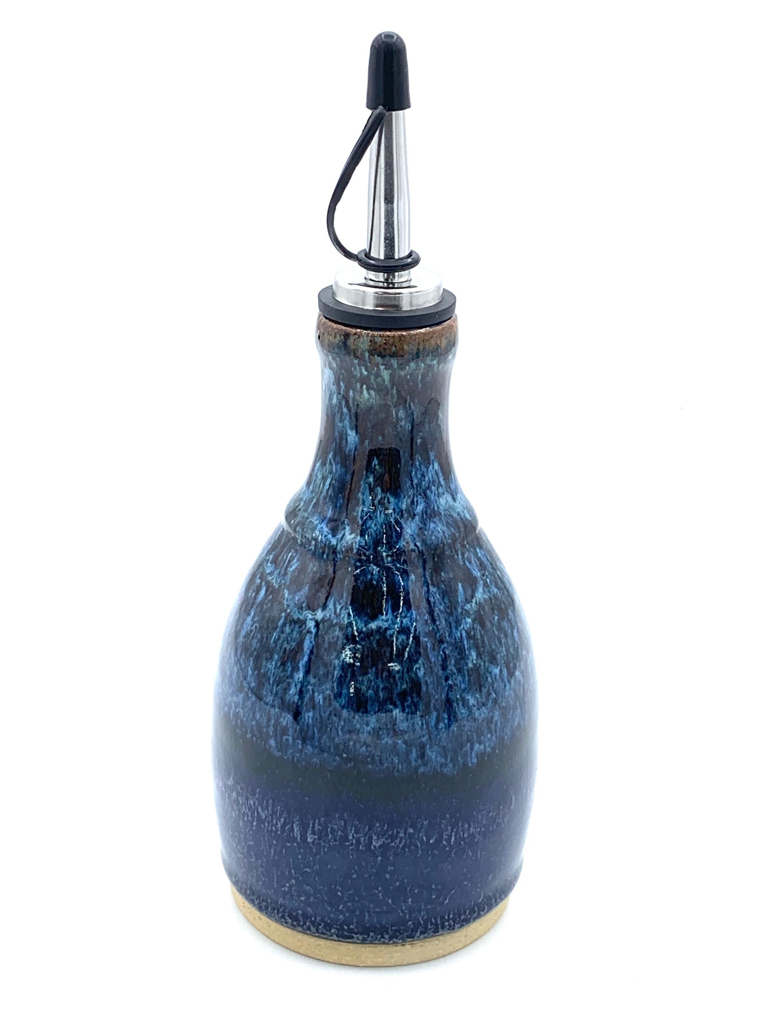 Oil bottle in Starry Night glaze