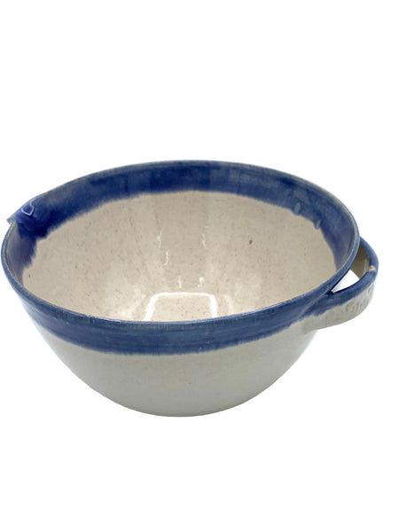 Mixing bowl in Spiced cream and Blue glaze