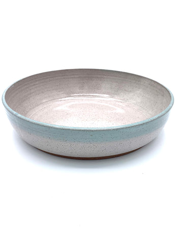Bowl in Spiced Cream and Teal glaze