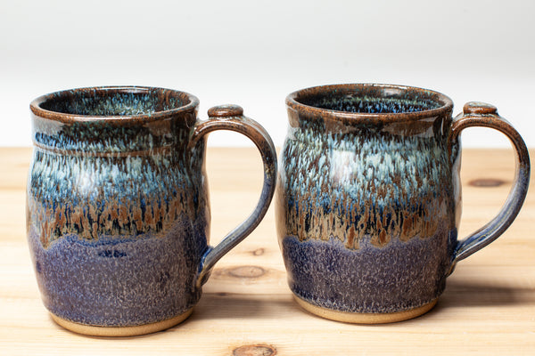 Mug in Starry Night glaze with rounded belly