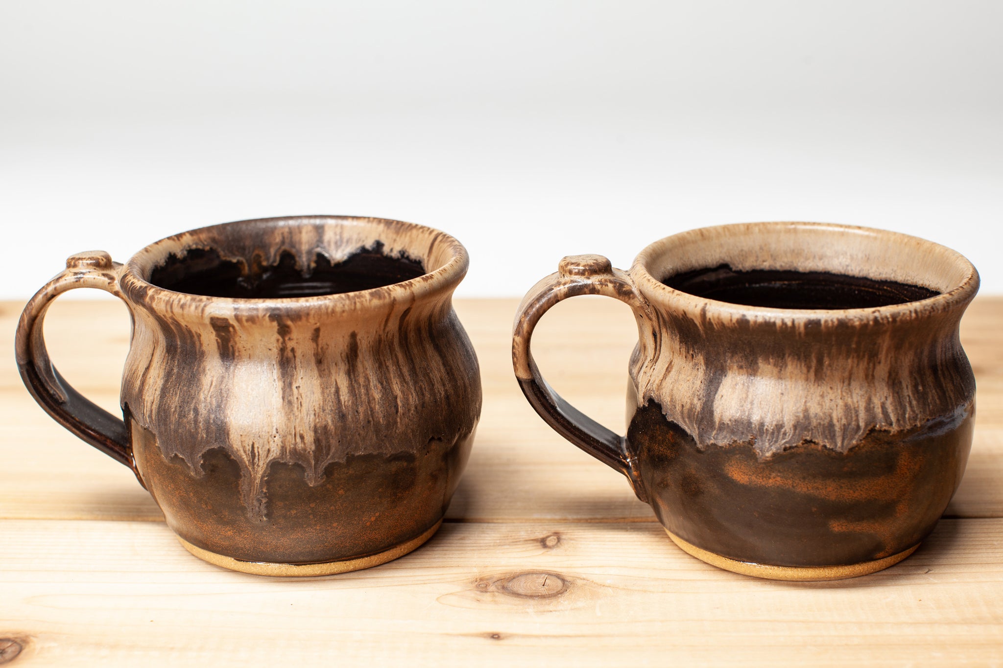 Soup Mug in Brown and Tan glaze