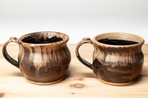 Soup Mug in Brown and Tan glaze