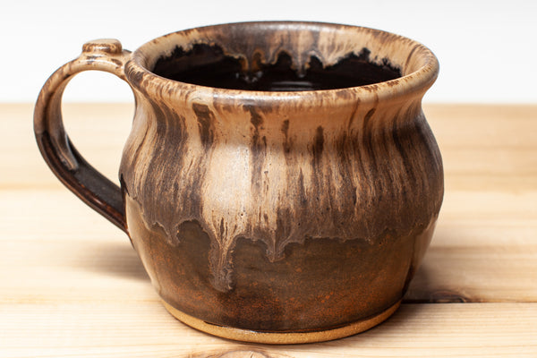 Soup Mug in Brown and Tan glaze