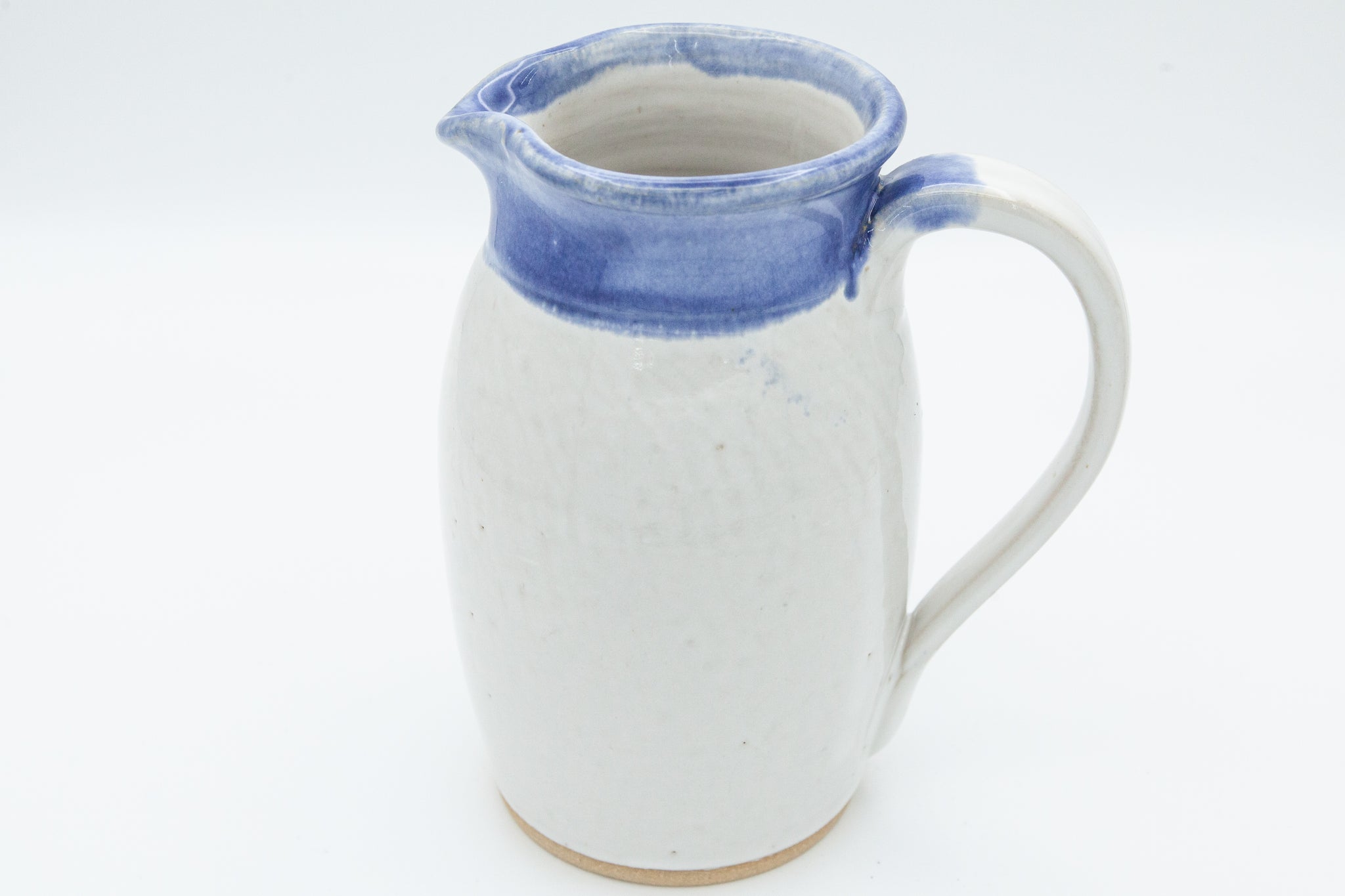 Pitcher in Aspen White and Blue glaze