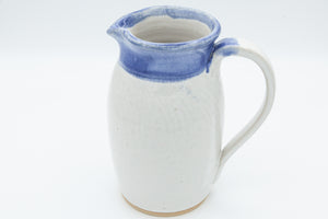 Pitcher in Aspen White and Blue glaze