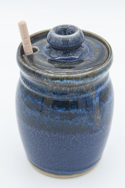 Honey Jar in Starry Night glaze