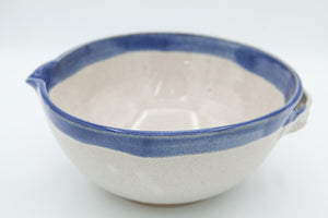 Mixing bowl in Spiced Cream  and Blue glaze