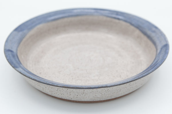 Pasta Bowl in speckled clay with Aspen White and Blue glaze