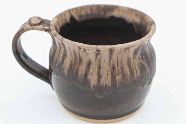 Soup Mug in Brown and Tan glaze