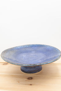 Pedestal bowl in Starry Night glaze