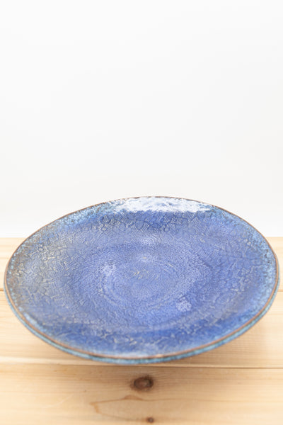 Pedestal bowl in Starry Night glaze