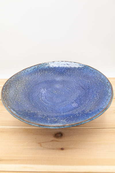 Pedestal bowl in Starry Night glaze