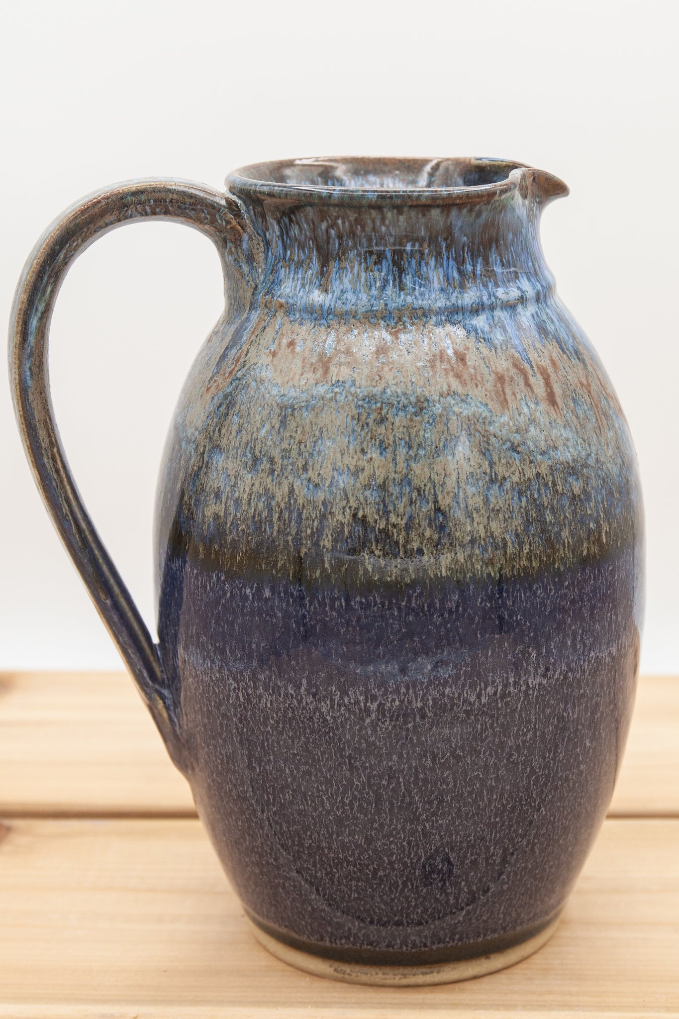 Pitcher in Starry Night glaze