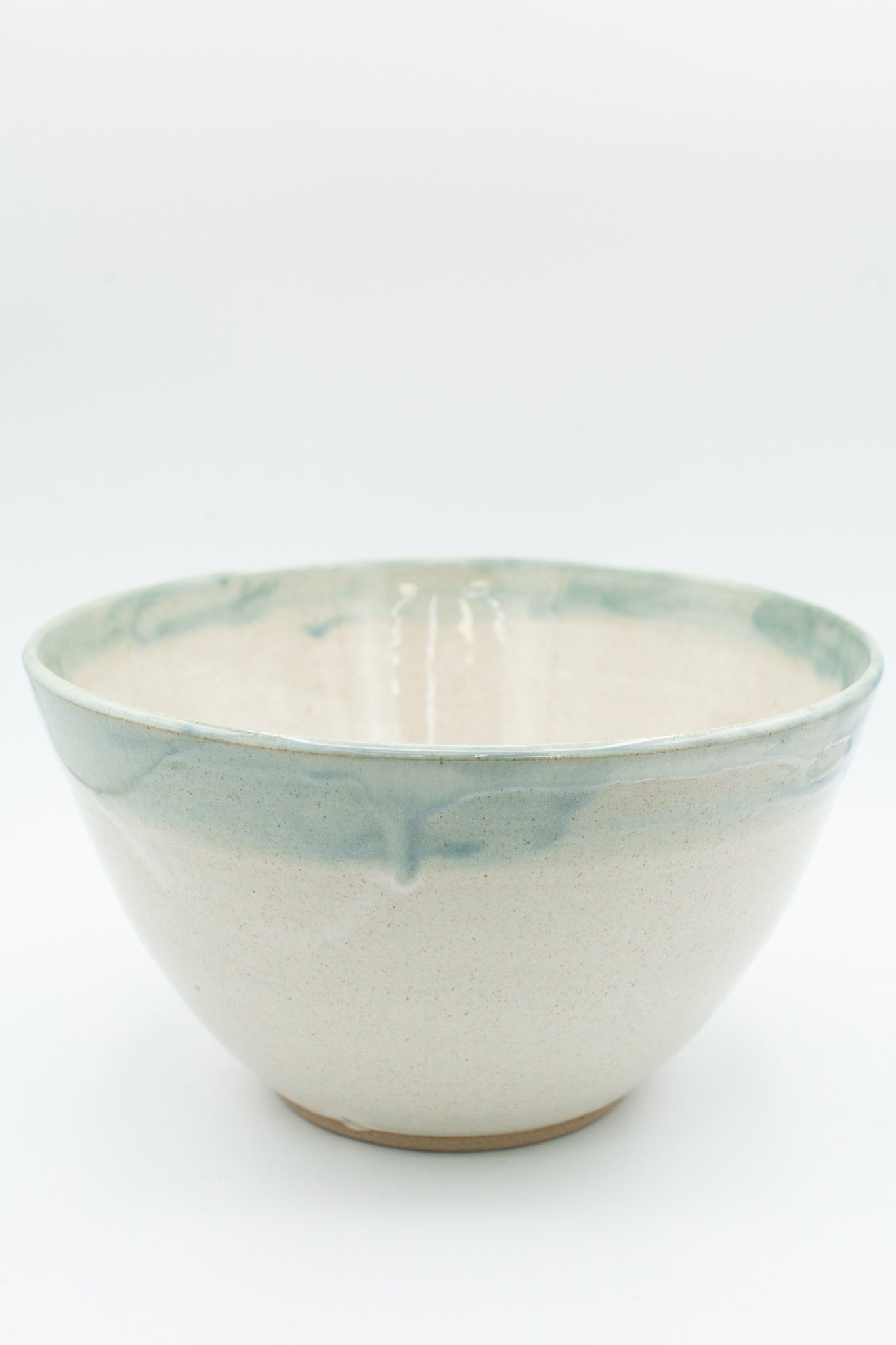 Bowl in Spiced Cream and Teal glaze