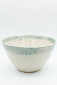 Bowl in Spiced Cream and Teal glaze