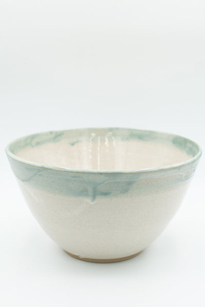 Bowl in Spiced Cream and Teal glaze