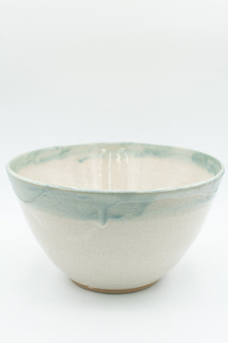 Bowl in Spiced Cream and Teal glaze