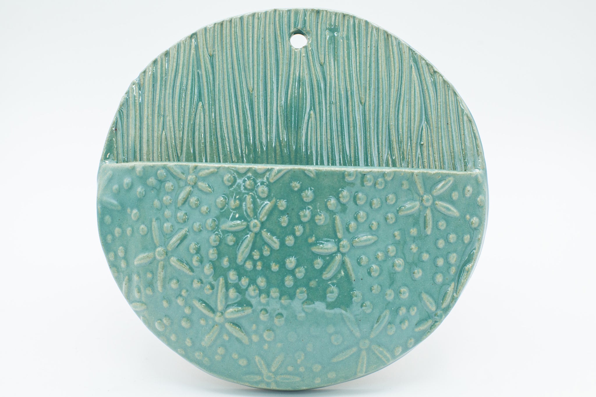 Wall Pocket in Teal glaze