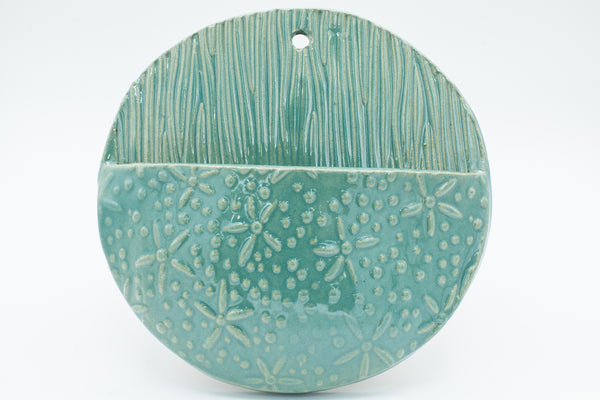 Wall Pocket in Teal glaze