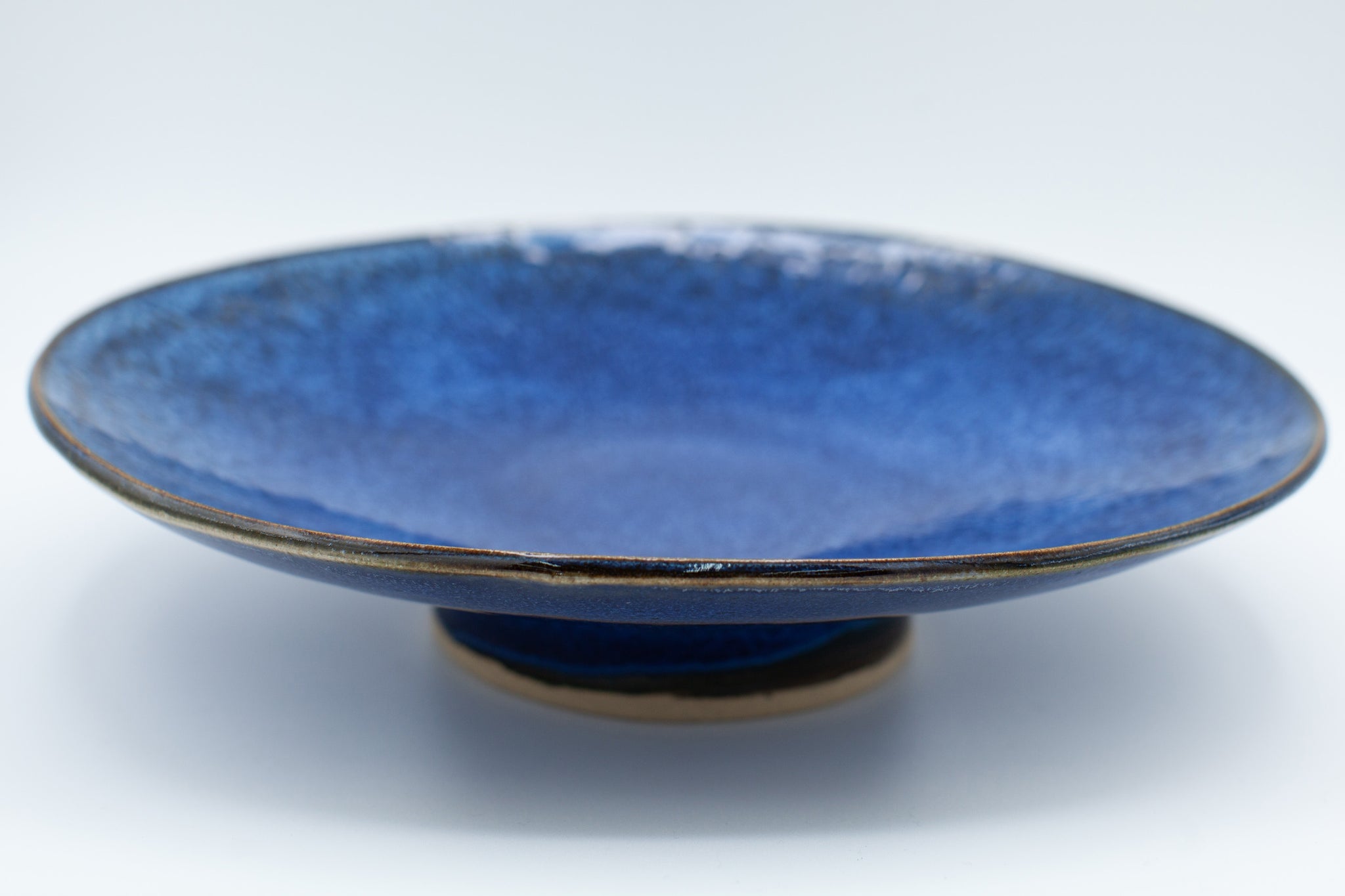 Pedestal bowl in Starry Night glaze