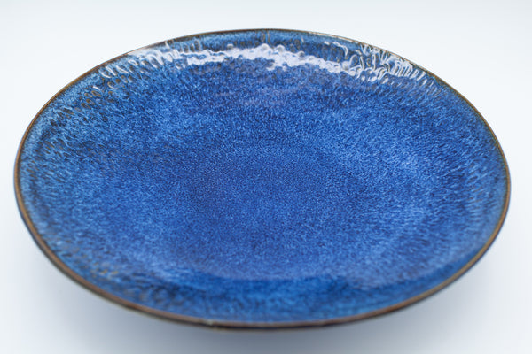 Pedestal bowl in Starry Night glaze