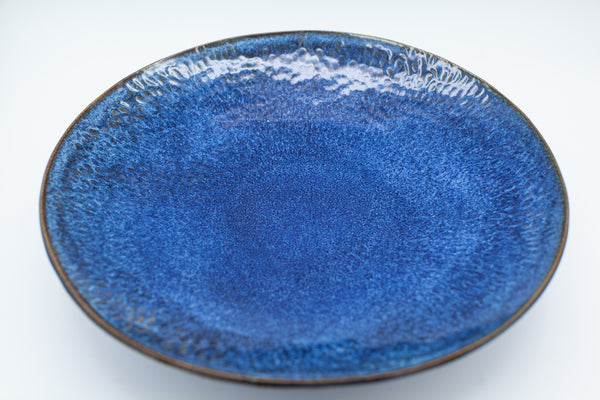 Pedestal bowl in Starry Night glaze