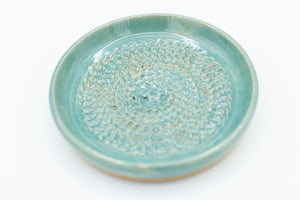 Garlic grater in teal glaze