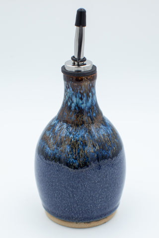 Oil bottle in Starry Night glaze