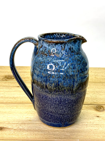 Pitcher in Starry Night glaze