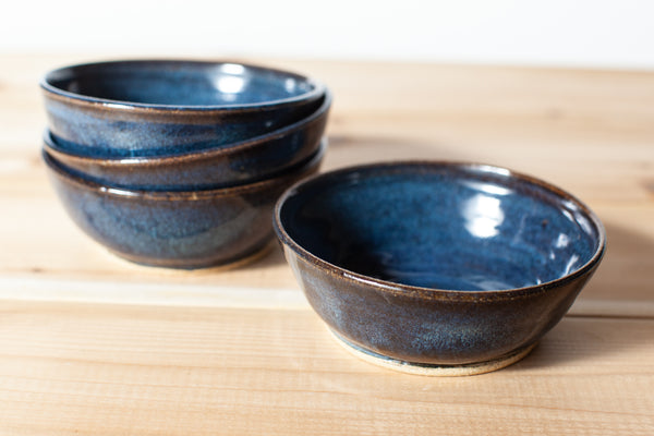 Set of 4 Blue Soup or Cereal Bowls