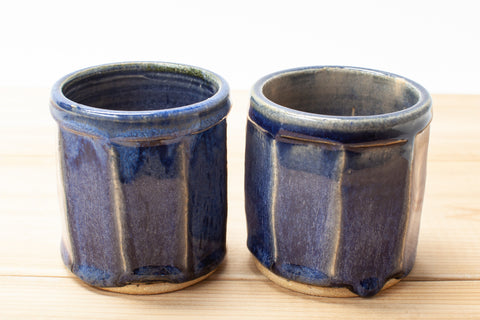 Rustic Blue Facetd Tumbler