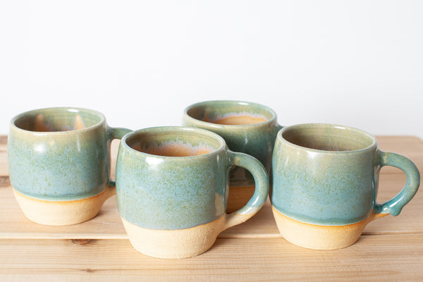 Teal and Tan Cup