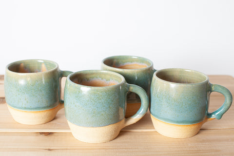 Teal and Tan Cup