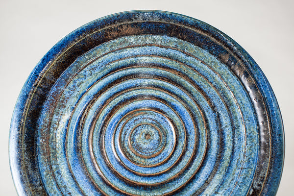 Platter in Blue and Brown