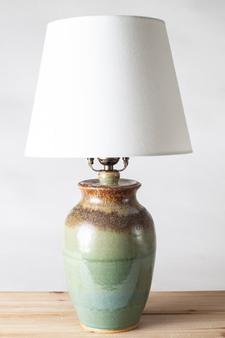 Lamps in Teal and Brown