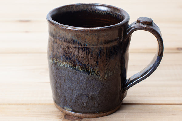 Mug in Starry Night  glaze in speckled clay