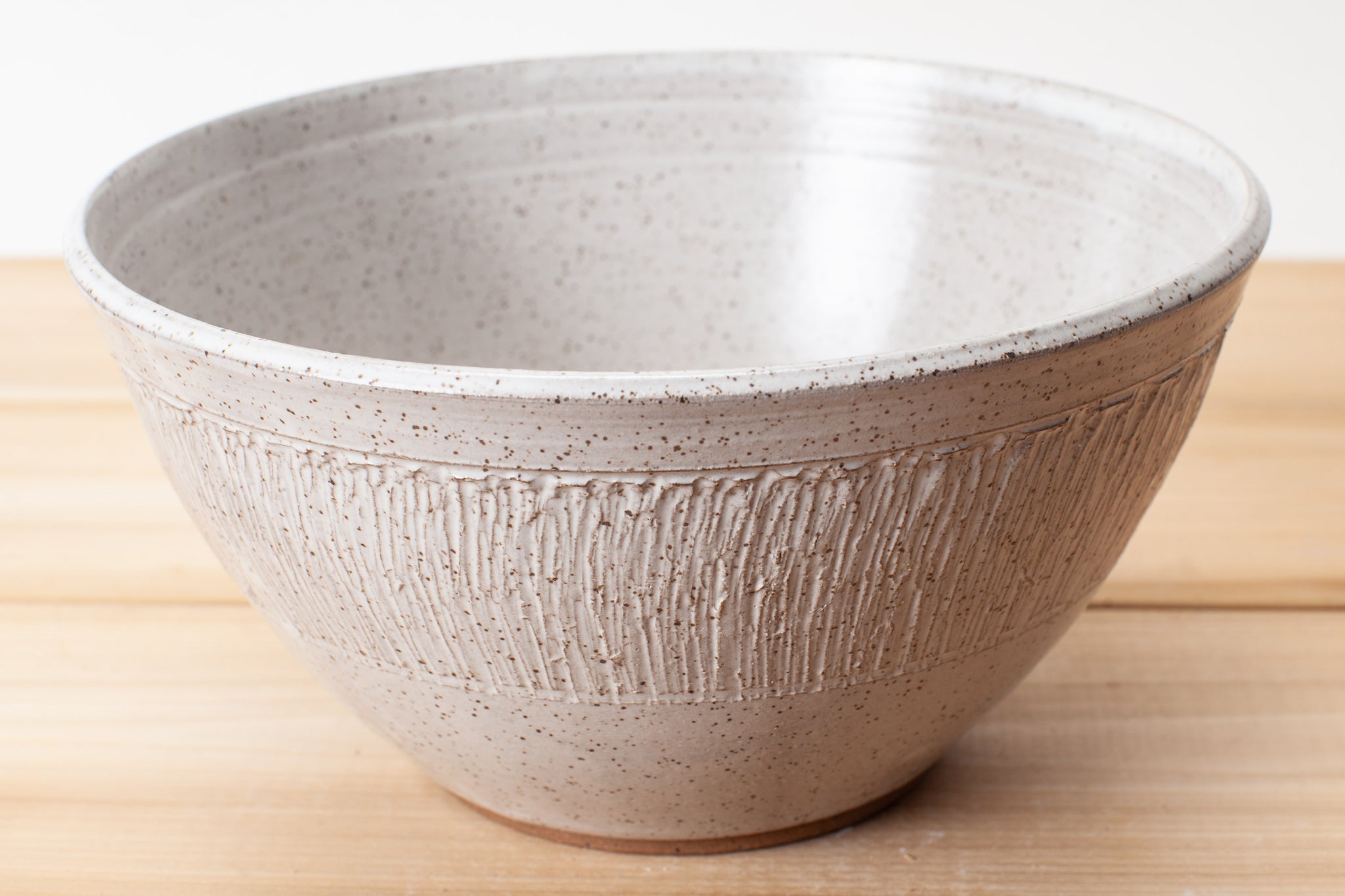 Fruit Bowl in Spiced Cream glaze with speckled clay